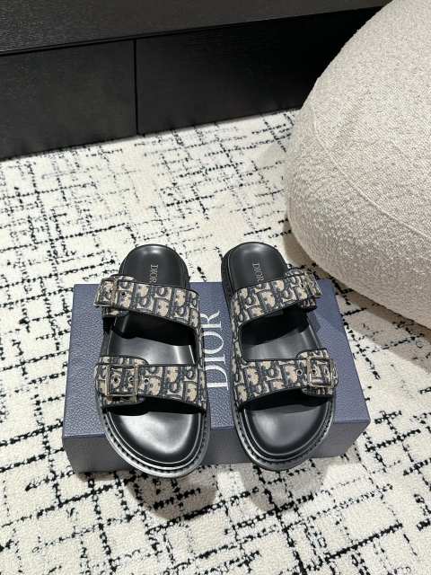 1:1 quality version Oblique Jacquard Flip Flops 2 colors