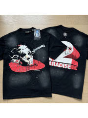 Skull Blood Park White Ink Dot Washed Version Tee