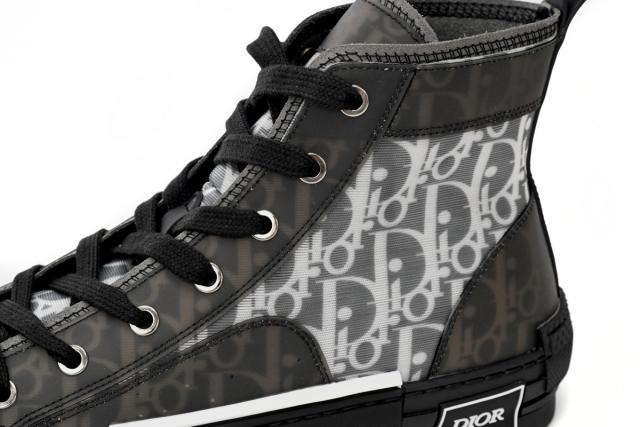 D High Top Canvas Oblique Black