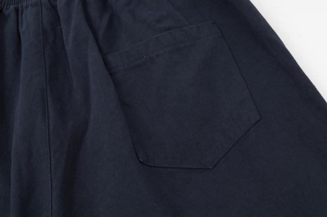 Pure color Martin washed cotton shorts