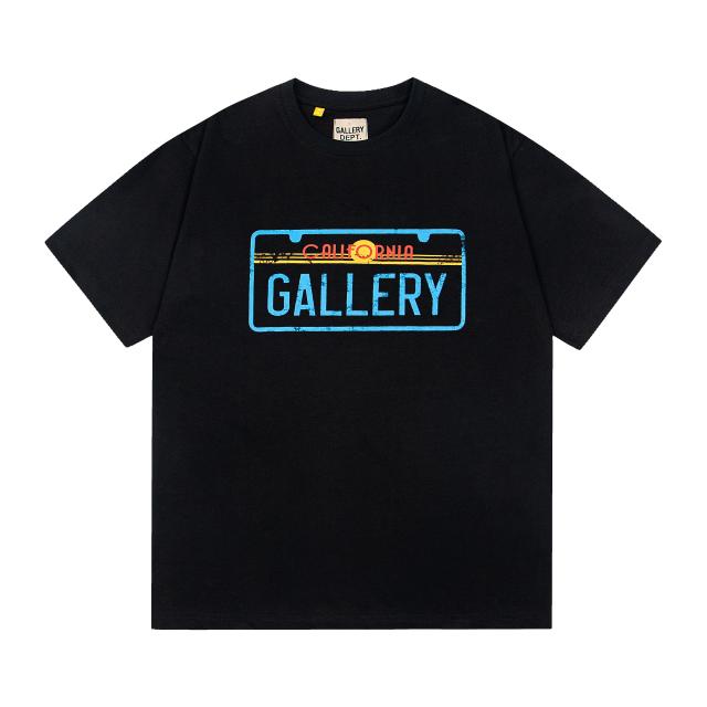 Retro color-blocked square logo Washed Print tee