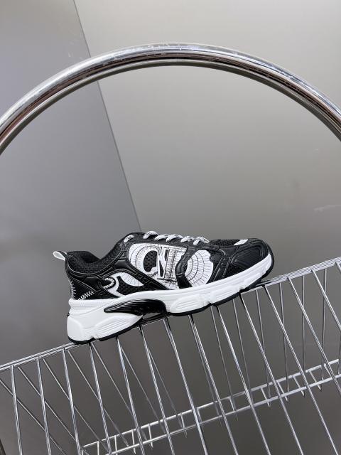 1:1 quality version Mesh cowhide leather patchwork embroidered logo sneakers 7 colors