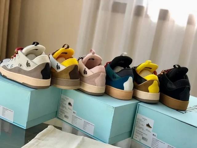 1:1 Quality L Curb Thick Lace Retro Height Increasing Thick Bottom Bread Shoes 5 colors
