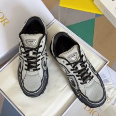1:1 quality version Leather and mesh fabric patchwork reflective sneakers 34 colors