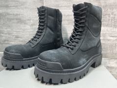 1:1 quality Black and White Marble Spot High Top Martin Boots