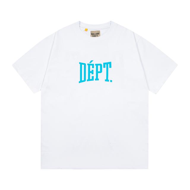 Retro blue double-sided logo Washed Print tee