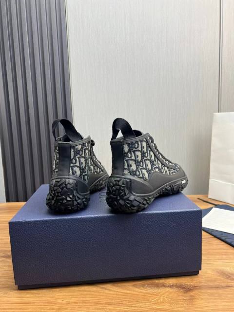 1:1 quality version Logo print lace-up high top sneakers 2 colors