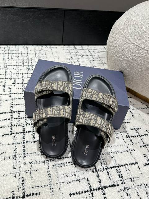 1:1 quality version Oblique Jacquard Flip Flops 2 colors