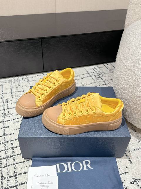 1:1 quality version  Di0r x St0ne isl@nd Electric embroidered letters lace-up casual board shoes 6 colors