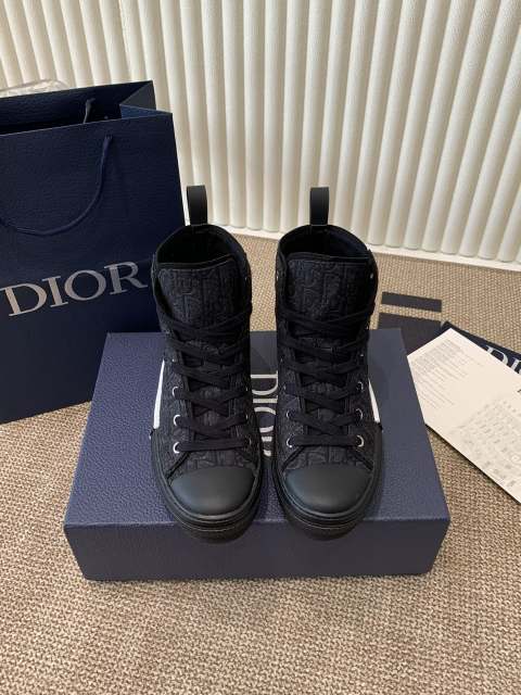 1:1 quality version B23 Classic Oblique Printed High-Top Sneakers 2 colors