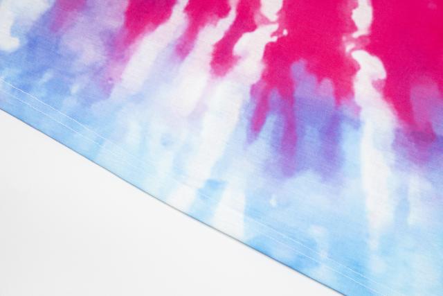 Retro tie-dyed rainbow splash washed printed tee