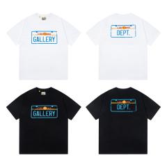 Retro color-blocked square logo Washed Print tee