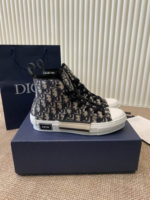 1:1 quality version B23 Classic Oblique Printed High-Top Sneakers 2 colors
