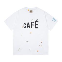 Retro Gradient Alphabet Oil Painting Washed Print tee
