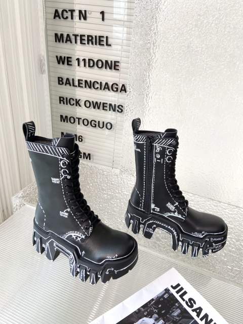 1:1 quality version Dark Biker Boots 2 colors