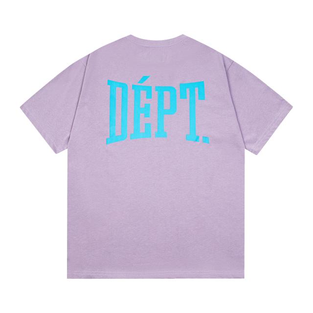 Retro blue double-sided logo Washed Print tee
