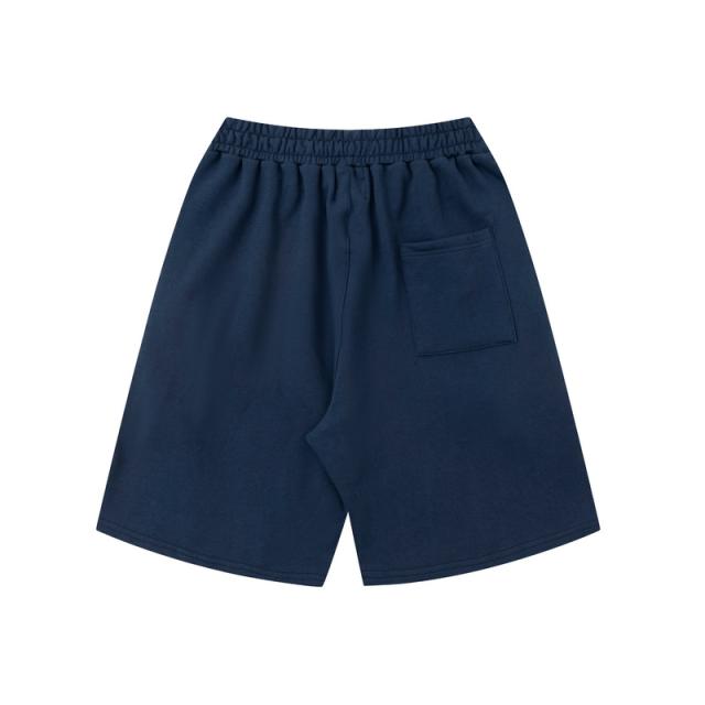 Contrast color double-sided logo solid color shorts