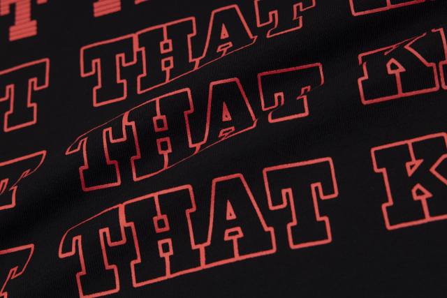 Retro sequence letter washed printed tee