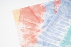 Retro rainbow spiral tie-dye Washed Print tee