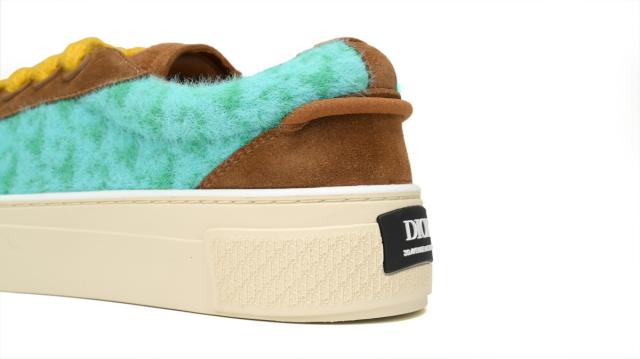 D Sneaker Oblique Turquoise Brown 3SN303ZWV-H650