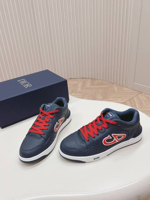 1:1 quality version  St0ne x Di0r Co-branded 3D logo printed cowhide breathable sneakers 3 colors