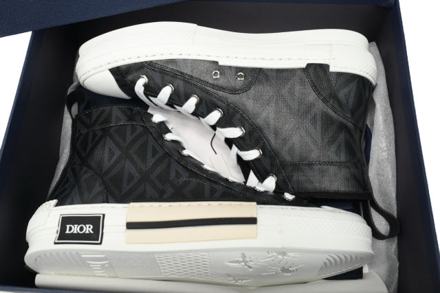 D High Top Black CD Diamond Canvas 3SH118ZPP_H900
