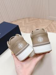 1:1 quality version  St0ne x Di0r Co-branded 3D logo printed cowhide breathable sneakers 3 colors