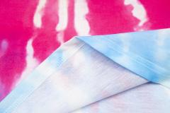Retro tie-dyed rainbow splash washed printed tee