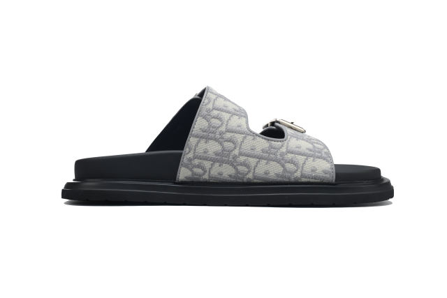 D AQUA SANDAL Light Grey Dior Oblique Jacquard