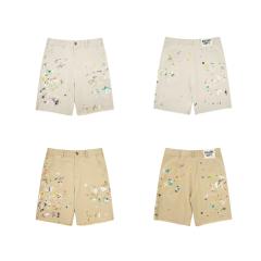 Graffiti crayon ink-splashing shorts