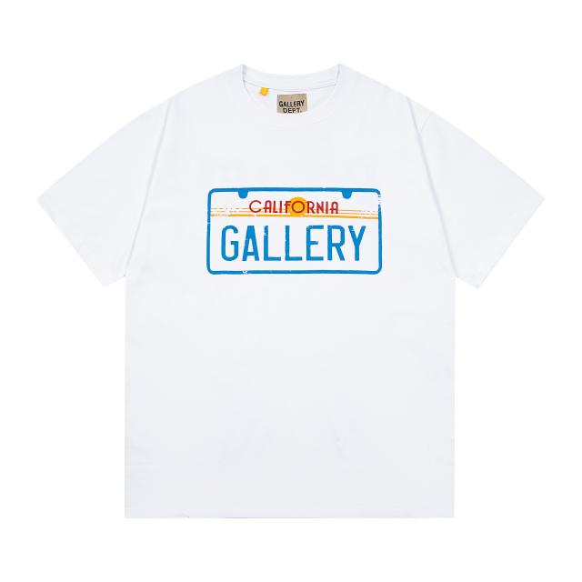 Retro color-blocked square logo Washed Print tee