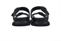 D AQUA SANDAL All Black Dior Oblique Jacquard