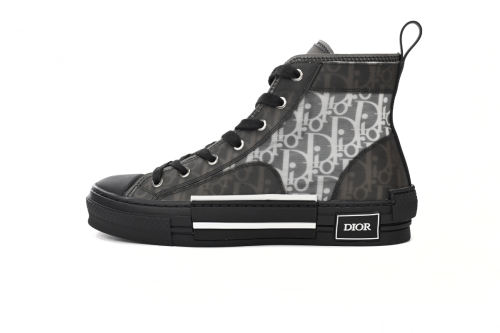 D High Top Canvas Oblique Black