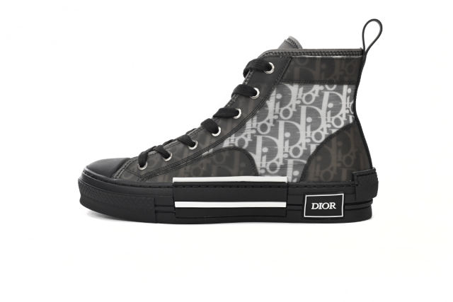D High Top Canvas Oblique Black