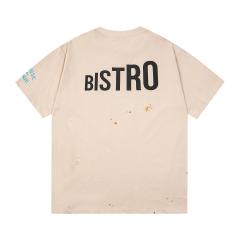 Retro Gradient Alphabet Oil Painting Washed Print tee
