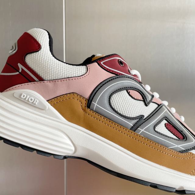 1:1 quality version Leather and mesh fabric patchwork reflective sneakers 34 colors