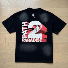 Skull Blood Park White Ink Dot Washed Version Tee