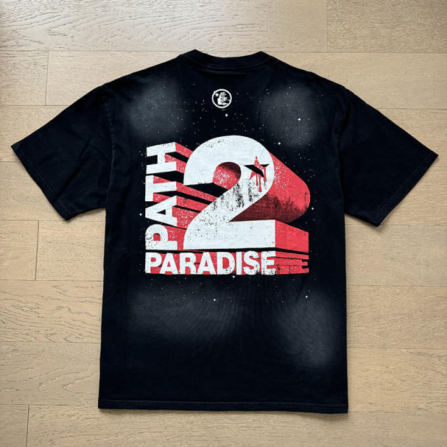 Skull Blood Park White Ink Dot Washed Version Tee