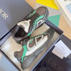 1:1 quality version Leather and mesh fabric patchwork reflective sneakers 34 colors