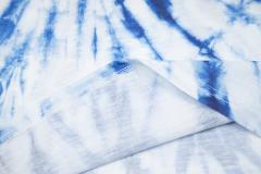 Retro center point tie-dye washed printed tee