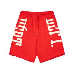 Side logo solid color casual shorts