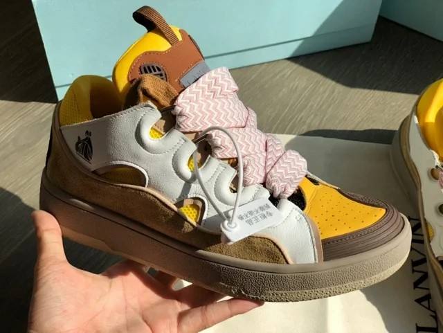 1:1 Quality L Curb Thick Lace Retro Height Increasing Thick Bottom Bread Shoes 5 colors
