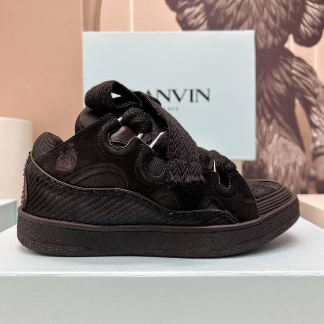 1:1 quality L Curb Chunky lace up chubby shoes