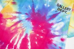 Retro tie-dyed rainbow splash washed printed tee
