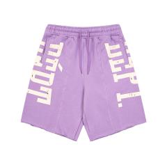 Side logo solid color casual shorts