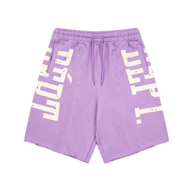 Side logo solid color casual shorts