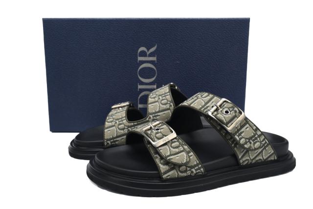 D AQUA SANDAL Beige Dior Oblique Jacquard