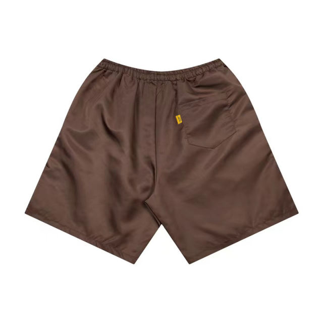 Solid color smooth woven shorts