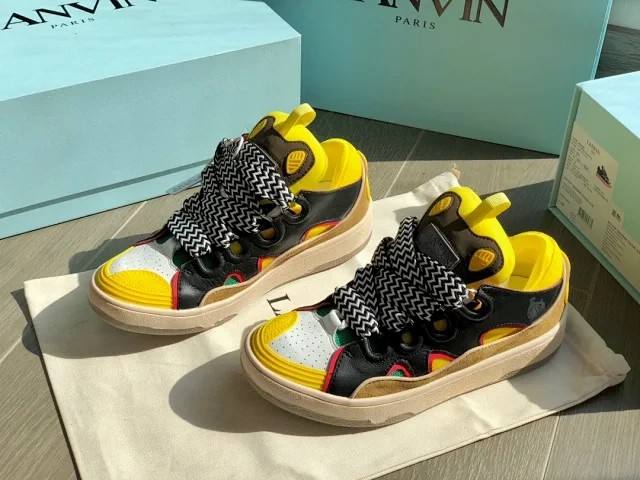 1:1 Quality L Curb Thick Lace Retro Height Increasing Thick Bottom Bread Shoes 5 colors