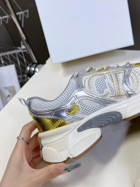 1:1 quality version Mesh cowhide leather patchwork embroidered logo sneakers 7 colors